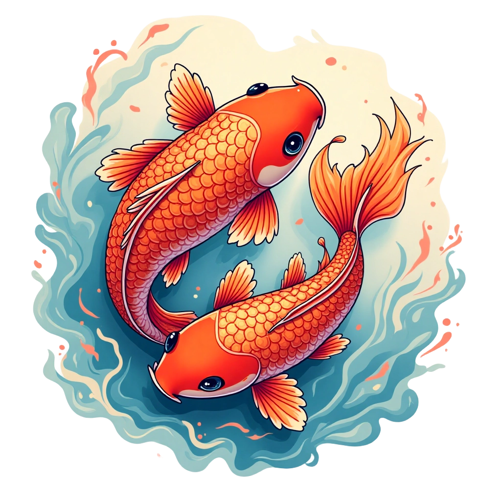 Harmonious Koi Fish